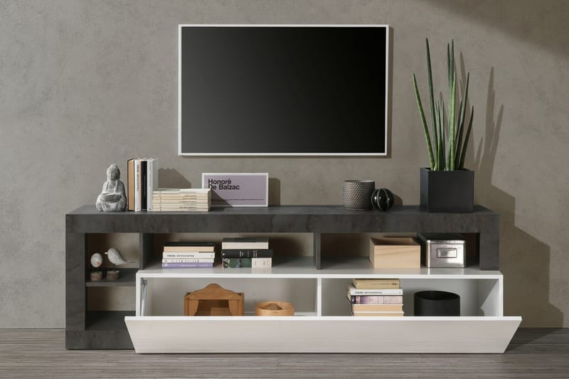 Hamburgan TV-benk 42x184 cm - Hvit/Oksid - Møbler - Mediamøbel & tv møbel - TV-benk & mediabenk