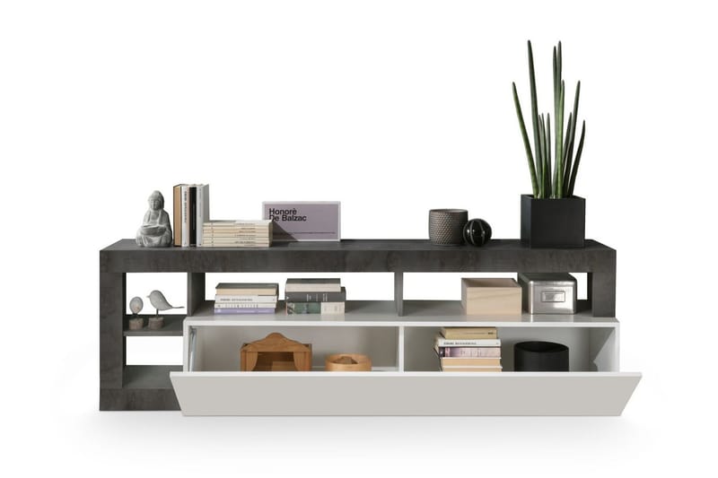 Hamburgan TV-benk 42x184 cm - Hvit/Oksid - Møbler - Mediamøbel & tv møbel - TV-benk & mediabenk