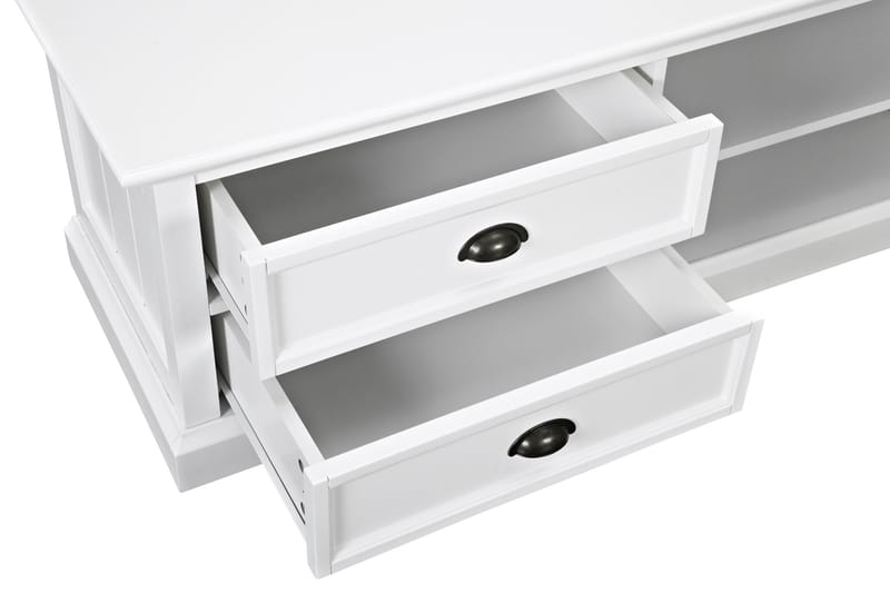 Hampton TV-benk 120 cm Hylle - Hvit - Møbler - Mediamøbel & tv møbel - TV-benk & mediabenk