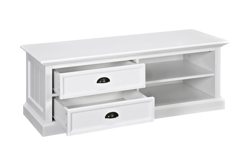 Hampton TV-benk 120 cm Hylle - Hvit - Møbler - Mediamøbel & tv møbel - TV-benk & mediabenk