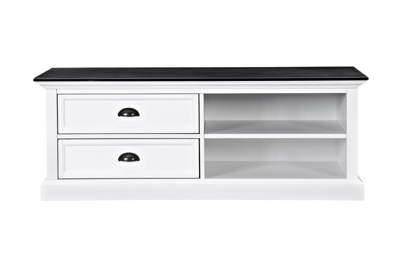Hampton TV-benk 120 cm - Mahogni Hvit/Svart - Møbler - Mediamøbel & tv møbel - TV-benk & mediabenk