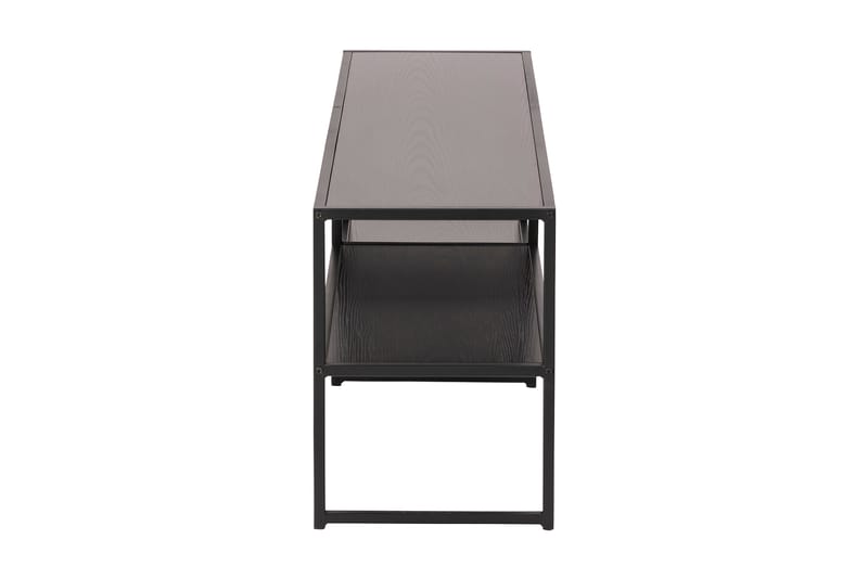 Hasslevik Tv-benk 120 cm 3 Hyller - Svart/Matt Svart - Møbler - Mediamøbel & tv møbel - TV-benk & mediabenk