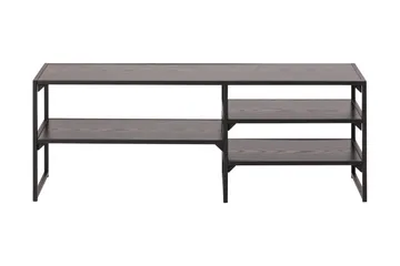 Hasslevik Tv-benk 120 cm 3 Hyller - Svart/Matt Svart - Møbler - Mediamøbel & tv møbel - TV-benk & mediabenk