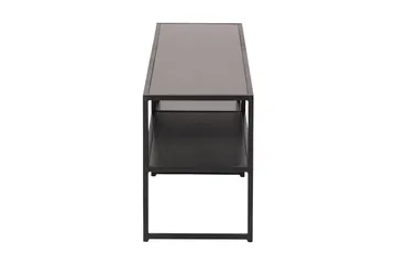 Hasslevik Tv-benk 120 cm 3 Hyller - Svart/Matt Svart - Møbler - Mediamøbel & tv møbel - TV-benk & mediabenk