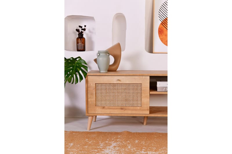 Hazeran TV-benk 180 cm - Eik - Møbler - Mediamøbel & tv møbel - TV-benk & mediabenk