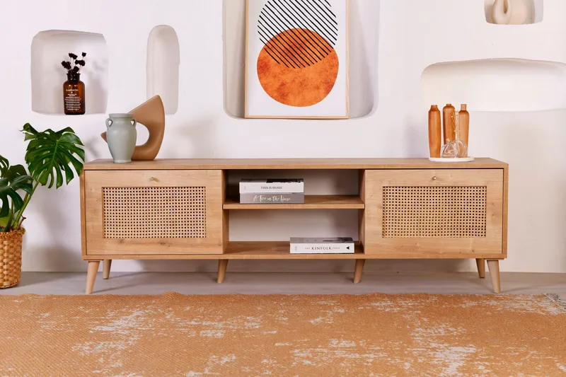 Hazeran TV-benk 180 cm, Eik