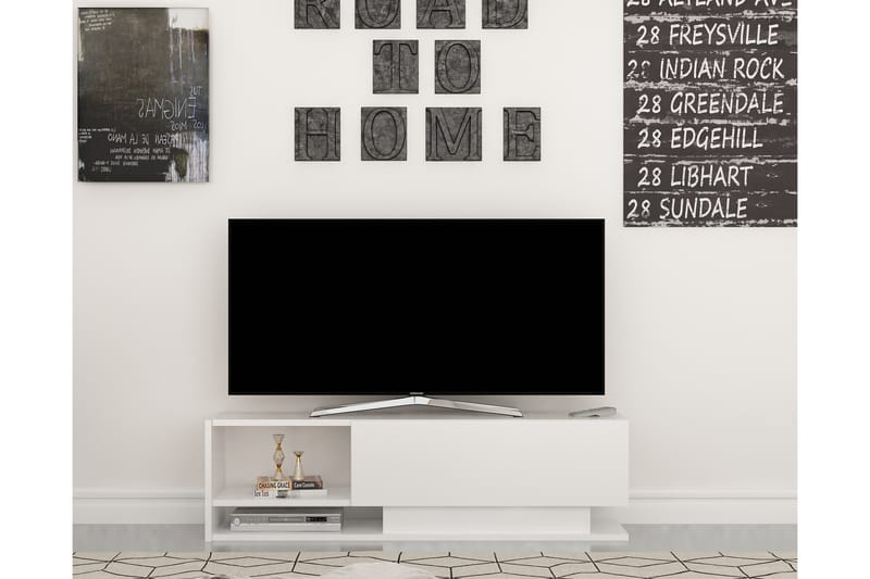 Hejde TV-Benk 120 cm - Hvit - Møbler - Mediamøbel & tv møbel - TV-benk & mediabenk