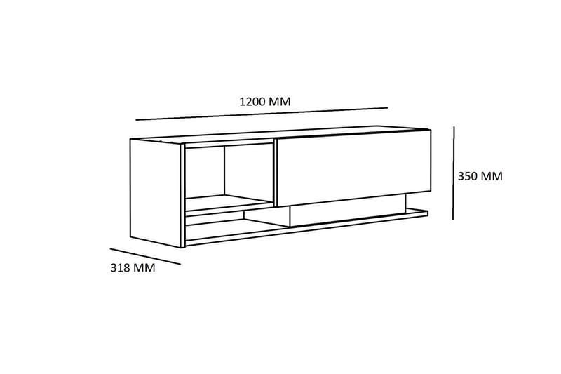 Hejde TV-Benk 120 cm - Hvit - Møbler - Mediamøbel & tv møbel - TV-benk & mediabenk