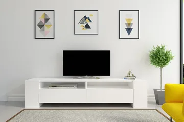 Hejde TV-Benk 155 cm - Hvit - Møbler - Mediamøbel & tv møbel - TV-benk & mediabenk