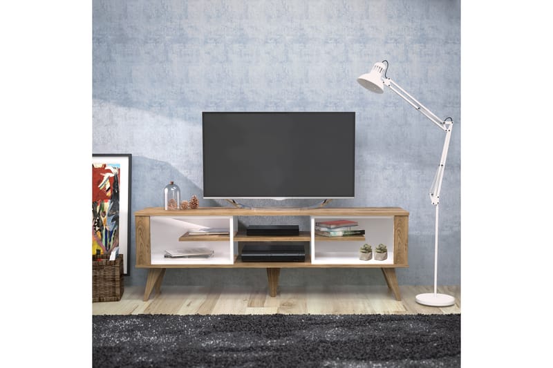 Hejde TV-Benk 160 cm - Brun/Hvit - TV-benk & mediabenk