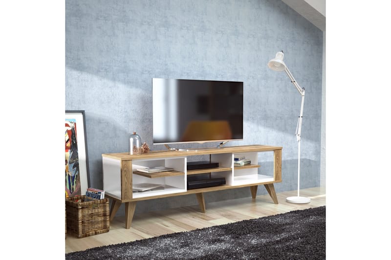 Hejde TV-Benk 160 cm - Brun/Hvit - Møbler - Mediamøbel & tv møbel - TV-benk & mediabenk
