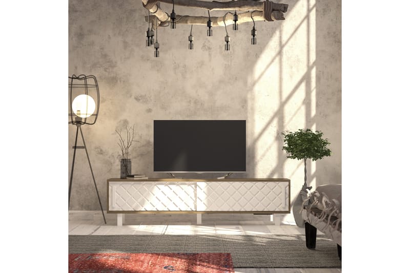 Hejde TV-Benk 180 cm - Brun/Hvit - Møbler - Mediamøbel & tv møbel - TV-benk & mediabenk