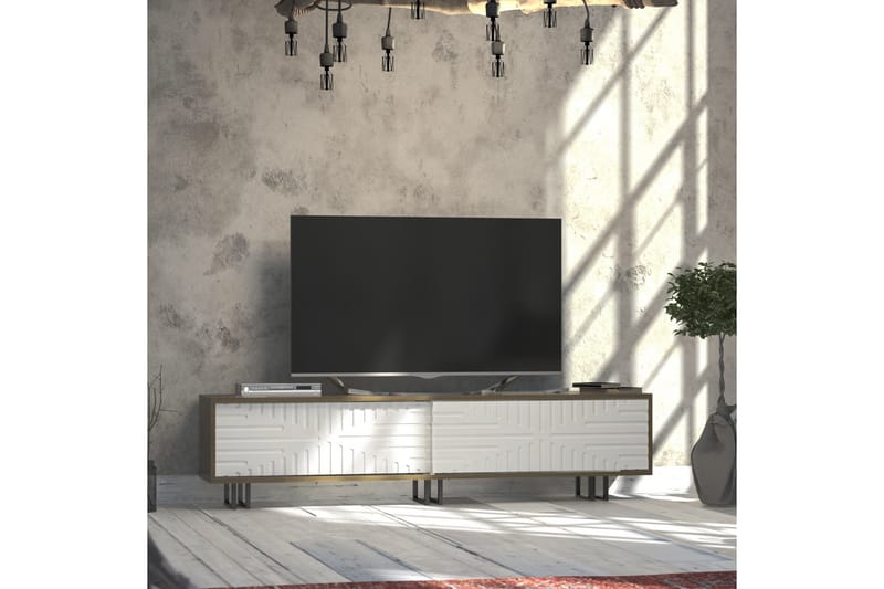 Hejde TV-Benk 180 cm - Brun/Hvit - Møbler - Mediamøbel & tv møbel - TV-benk & mediabenk