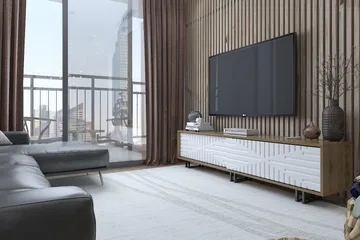 Hejde TV-Benk 180 cm - Brun/Hvit - Møbler - Mediamøbel & tv møbel - TV-benk & mediabenk