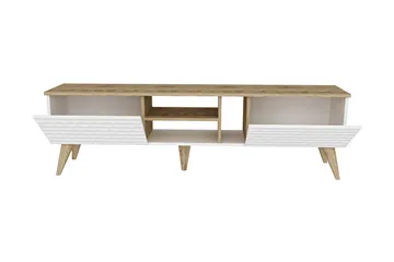 Hejde TV-Benk 180 cm - Hvit/Brun - Møbler - Mediamøbel & tv møbel - TV-benk & mediabenk