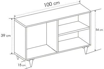 Hensiek TV-Benk 100 cm - Tre/Natur - Møbler - Mediamøbel & tv møbel - TV-benk & mediabenk