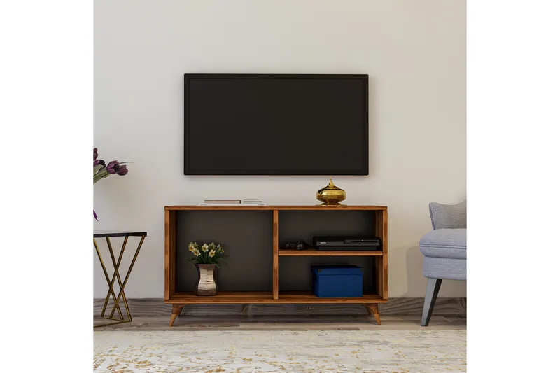 Hensiek TV-Benk 100 cm - Valnøtt - Møbler - Mediamøbel & tv møbel - TV-benk & mediabenk