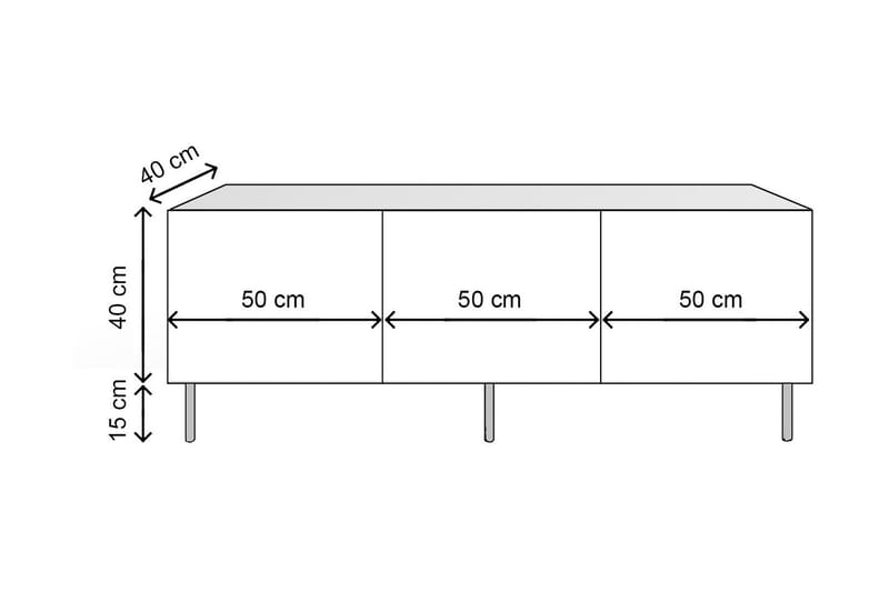 Himmo Tv-benk 150 cm - Natur - TV-benk & mediabenk