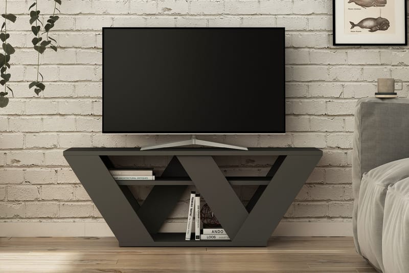 Homitis TV-benk 110 cm - Mørkegrå - Møbler - Mediamøbel & tv møbel - TV-benk & mediabenk