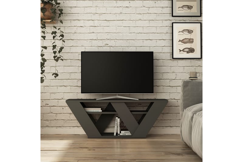 Homitis TV-benk 110 cm - Mørkegrå - Møbler - Mediamøbel & tv møbel - TV-benk & mediabenk