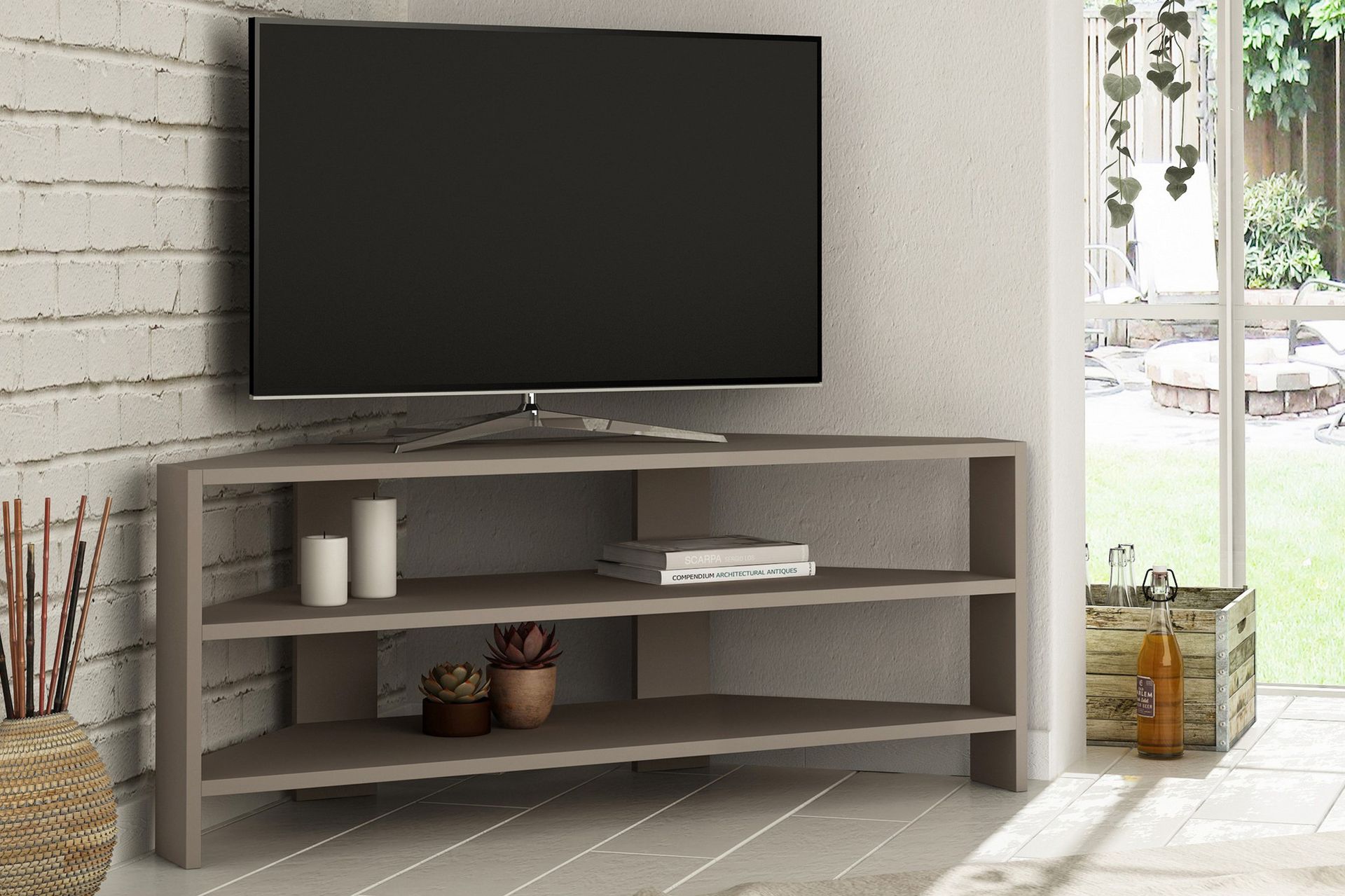 Homitis TV-benk 114 cm - Brun - Møbler - Mediamøbel & tv møbel - TV-benk & mediabenk
