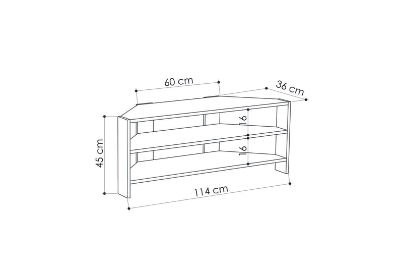 Homitis TV-benk 114 cm - Brun - Møbler - Mediamøbel & tv møbel - TV-benk & mediabenk