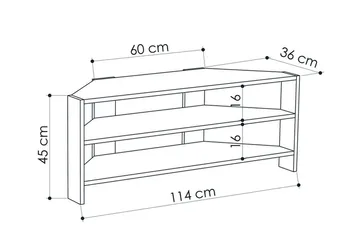 Homitis TV-benk 114 cm - Hvit - Møbler - Mediamøbel & tv møbel - TV-benk & mediabenk