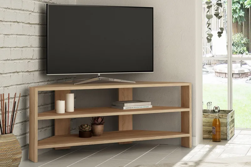 Homitis TV-benk 114 cm - Lysebrun - Møbler - Mediamøbel & tv møbel - TV-benk & mediabenk