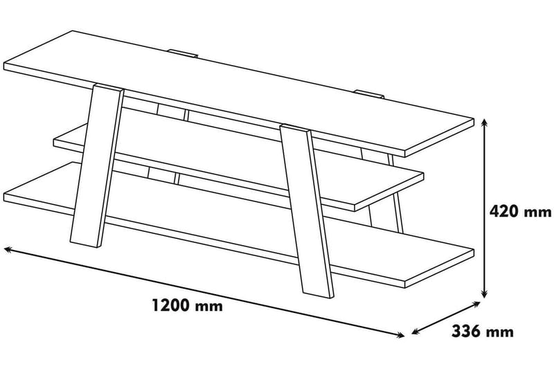 Hovdane TV-Benk 120 cm - Brun - Møbler - Mediamøbel & tv møbel - TV-benk & mediabenk