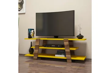 Hovdane TV-Benk 120 cm - Brun/Gul - Møbler - Mediamøbel & tv møbel - TV-benk & mediabenk