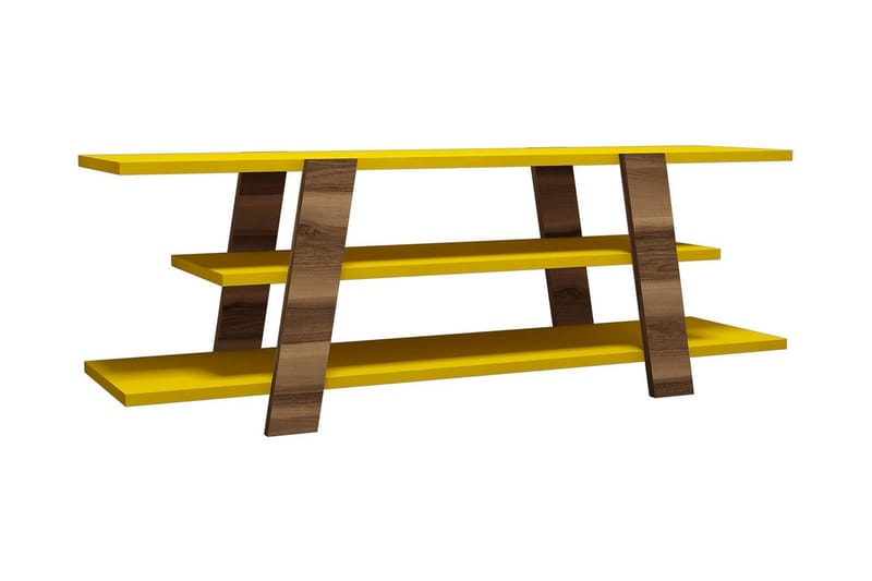 Hovdane TV-Benk 120 cm - Brun/Gul - Møbler - Mediamøbel & tv møbel - TV-benk & mediabenk