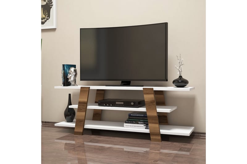 Hovdane TV-Benk 120 cm - Brun/Hvit - Møbler - Mediamøbel & tv møbel - TV-benk & mediabenk