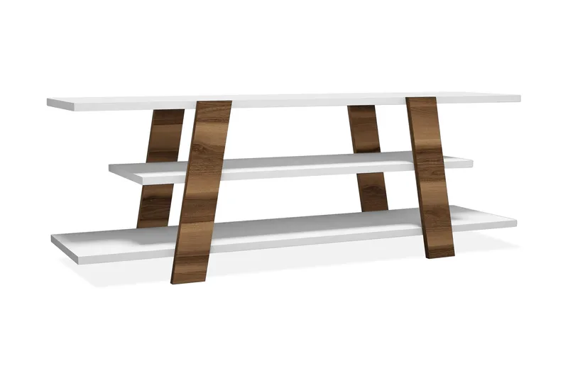 Hovdane TV-Benk 120 cm, Brun/Hvit
