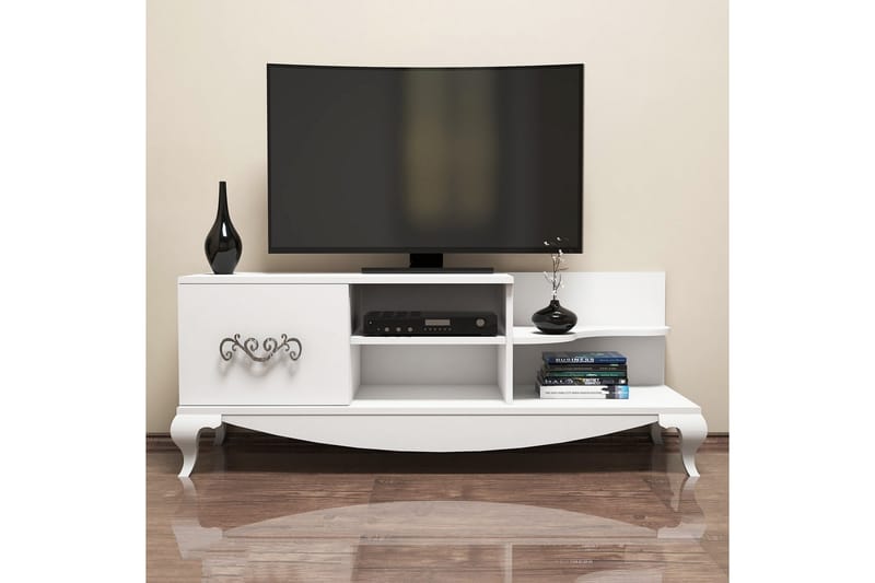 Hovdane TV-Benk 130 cm - Hvit - Møbler - Mediamøbel & tv møbel - TV-benk & mediabenk