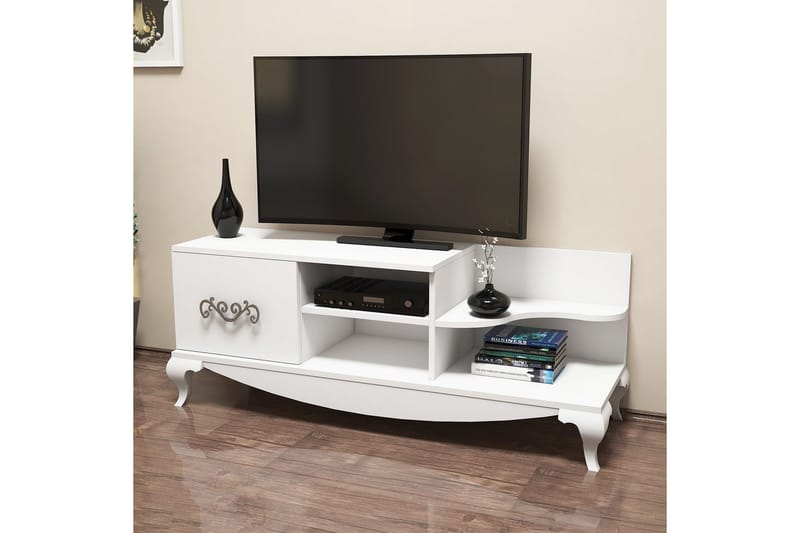 Hovdane TV-Benk 130 cm - Hvit - Møbler - Mediamøbel & tv møbel - TV-benk & mediabenk