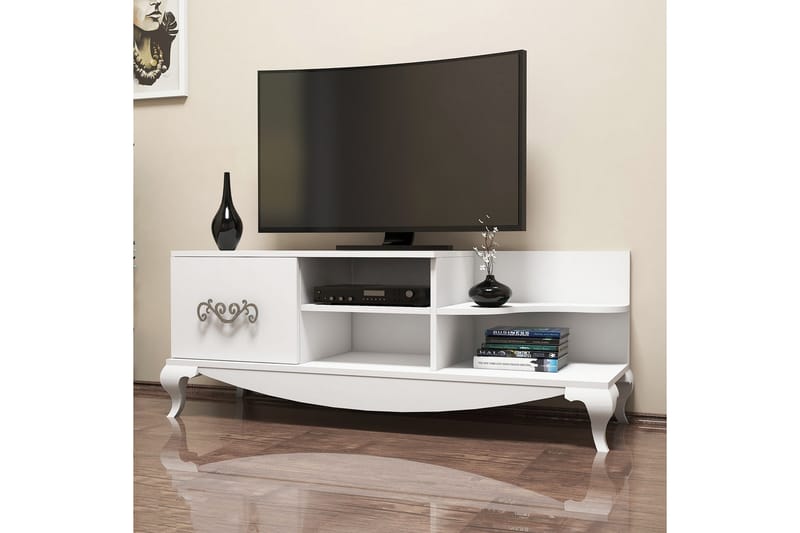 Hovdane TV-Benk 130 cm - Hvit - Møbler - Mediamøbel & tv møbel - TV-benk & mediabenk
