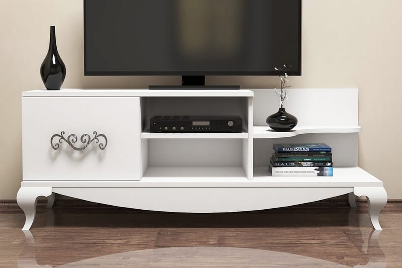 Hovdane TV-Benk 130 cm - Hvit - Møbler - Mediamøbel & tv møbel - TV-benk & mediabenk