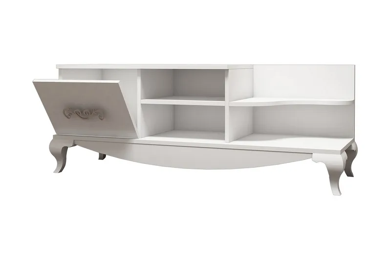 Hovdane TV-Benk 130 cm - Hvit - Møbler - Mediamøbel & tv møbel - TV-benk & mediabenk