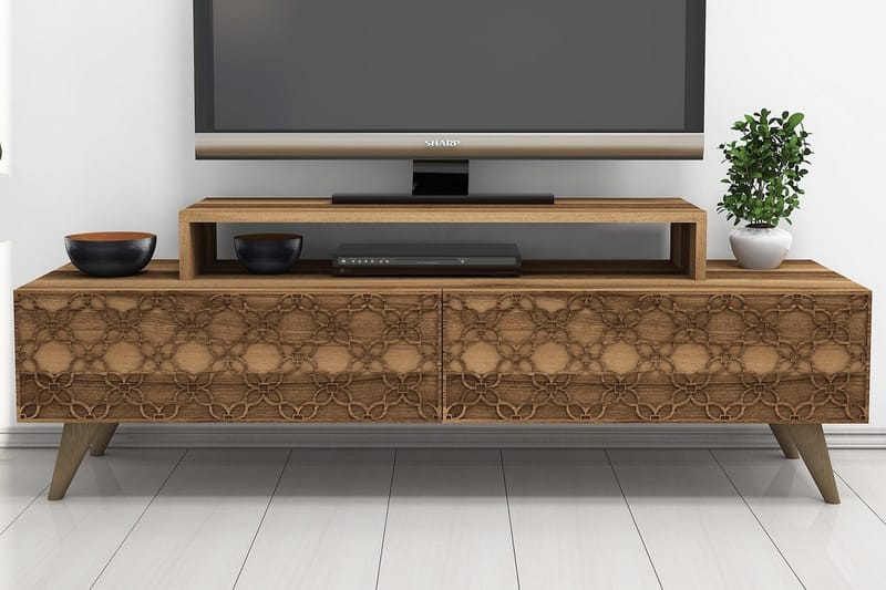 Hovdane TV-Benk 140 cm - Brun - Møbler - Mediamøbel & tv møbel - TV-benk & mediabenk