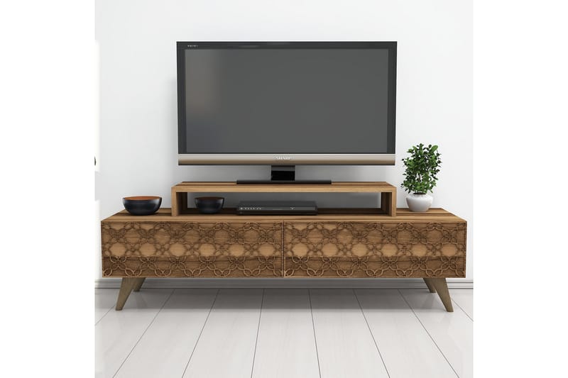 Hovdane TV-Benk 140 cm - Brun - Møbler - Mediamøbel & tv møbel - TV-benk & mediabenk