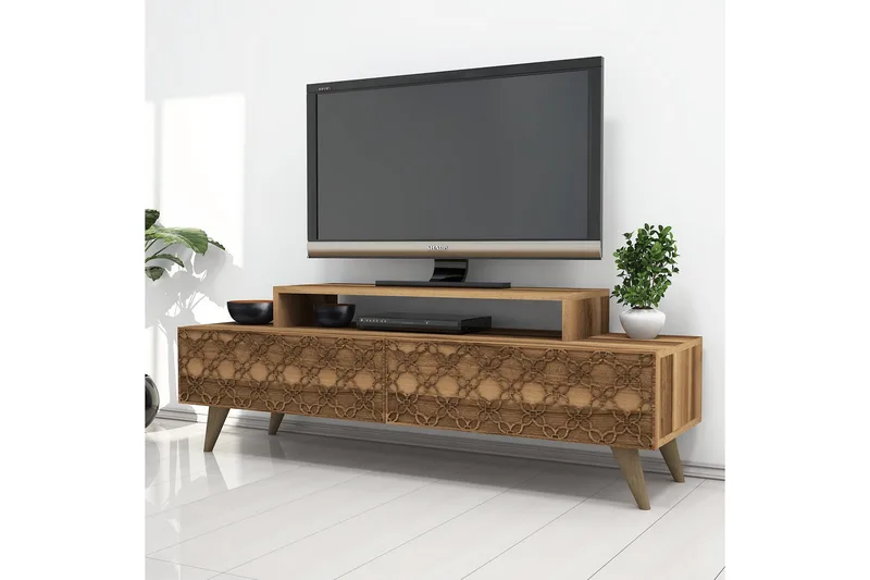 Hovdane TV-Benk 140 cm - Brun - Møbler - Mediamøbel & tv møbel - TV-benk & mediabenk