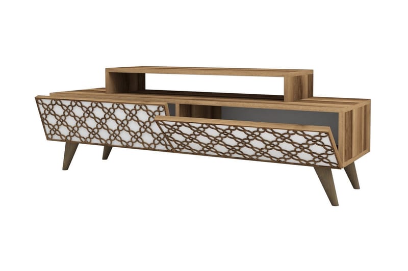 Hovdane TV-Benk 140 cm - Brun/Hvit - Møbler - Mediamøbel & tv møbel - TV-benk & mediabenk