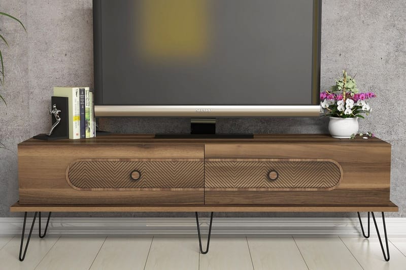 Hovdane TV-benk 145 cm - Brun - Møbler - Mediamøbel & tv møbel - TV-benk & mediabenk