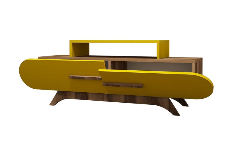 Hovdane TV-Benk 145 cm - Brun/Gul - Møbler - Mediamøbel & tv møbel - TV-benk & mediabenk