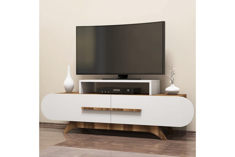 Hovdane TV-Benk 145 cm - Brun/Hvit - Møbler - Mediamøbel & tv møbel - TV-benk & mediabenk