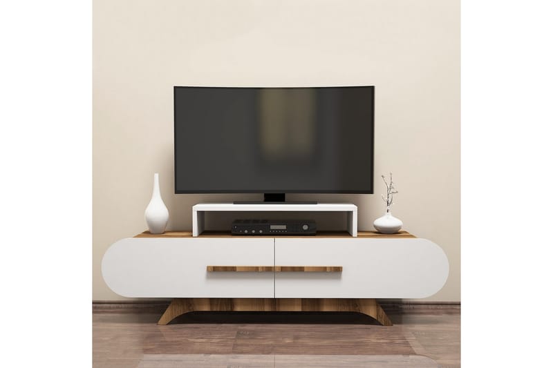 Hovdane TV-Benk 145 cm - Brun/Hvit - Møbler - Mediamøbel & tv møbel - TV-benk & mediabenk