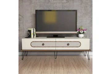 Hovdane TV-benk 145 cm - Brun/Hvit - Møbler - Mediamøbel & tv møbel - TV-benk & mediabenk