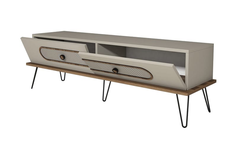 Hovdane TV-benk 145 cm - Brun/Hvit - Møbler - Mediamøbel & tv møbel - TV-benk & mediabenk