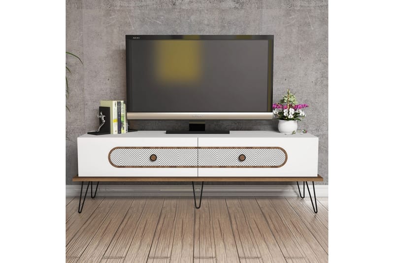 Hovdane TV-Benk 145 cm - Hvit - Møbler - Mediamøbel & tv møbel - TV-benk & mediabenk
