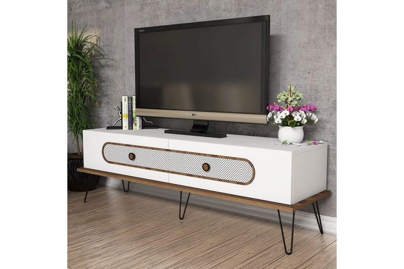 Hovdane TV-Benk 145 cm - Hvit - Møbler - Mediamøbel & tv møbel - TV-benk & mediabenk